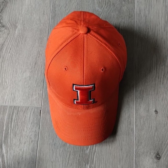 Illinois Fighting Illini Hat Baseball Dad Cap Orange Blue I Logo Adjustable OSFA - Picture 3 of 11